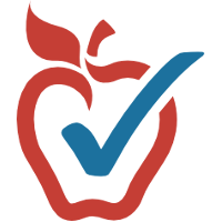 TeacherLists logo with red apple and blue checkmark